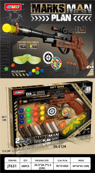 Toy Pistols & Revolvers Black 39.5cm