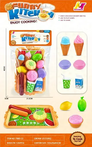 Wholesale Play Food, White 33cm, 120 pcs