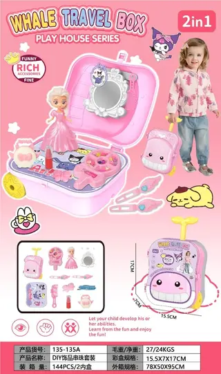 Wholesale Trolley Case, Pink, 17 cm