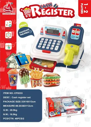 Игровой кассовый аппарат с продуктами