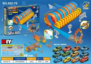 70 деталей DIY гоночный трек с машинкой