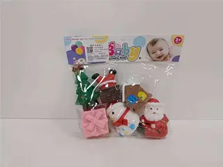Набор виниловых пищащих Санта Клаусов, 6 шт.