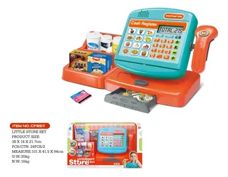 Игровой набор "Супермаркет": касса с полкой, имитация
