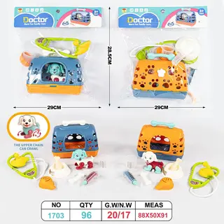Игровой набор ветеринара в клетке для собак