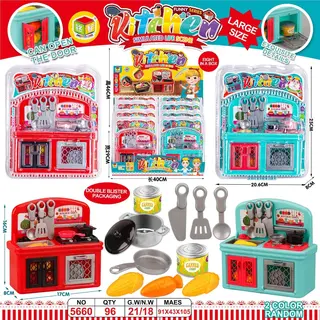 Мини-кухня детская игровая, набор посуды и мебели