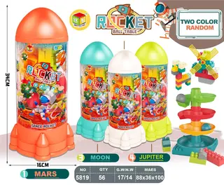 Wholesale Building Blocks, Orange, 34 cm, 56 pcs