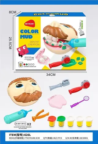 Набор Play Clay «Дантист» с электро-дрелью