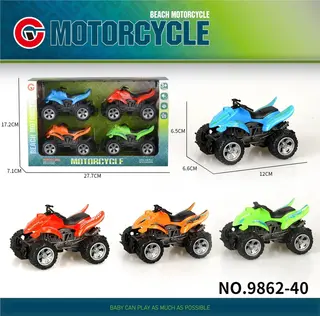 Toy Motorcycle, Green 12cm, 84 pcs