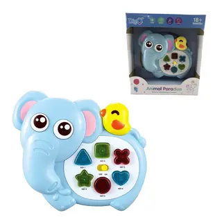 Музыкальный слоник с подсветкой, развивающая игрушка
