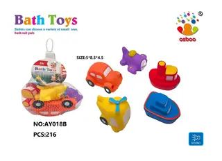 Набор игрушек для ванной: машинки, лодки, самолеты