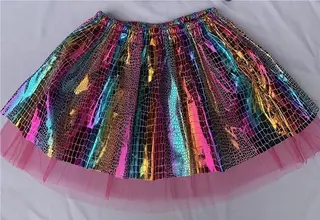 Платье для куклы 30 см, золотое тиснение, трещины
