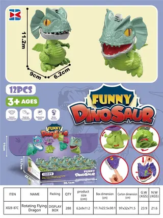 Wholesale Dinosaur Toy, White 11.2cm, 288 pcs