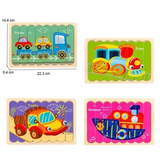 Wooden Puzzle, Educational, 3-6, 260 pcs