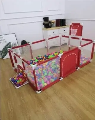 Прямоугольный детский игровой манеж (желтая коробка)