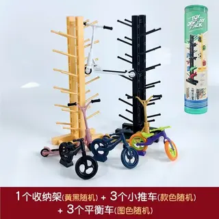 Мини-велосипеды и самокаты для пальцев, 6 шт + подставка