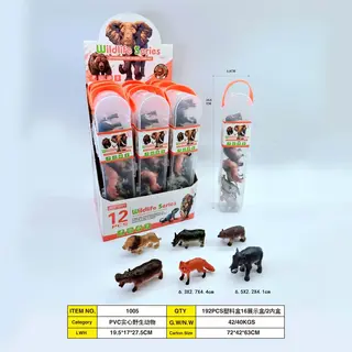 Набор фигурок диких животных из ПВХ (12 шт.)