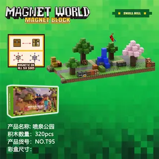 Building Blocks, Green, Magnetic, 2 cm, 30 pcs