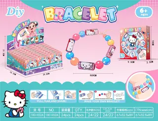Набор для создания браслетов в стиле Hello Kitty, 24 шт.