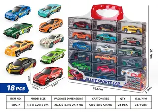 Wholesale Diecast Car Toys, Alloy 7.2cm, 24 pcs