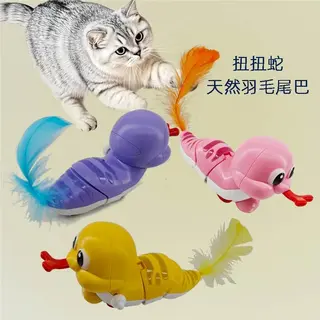 Заводная игрушка для кошек с перьями