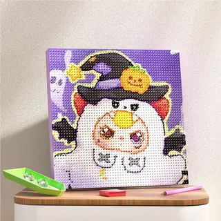 Diamond Painting, White, 20 cm, 240 pcs