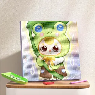 Diamond Painting, White, 20 cm, 3-6