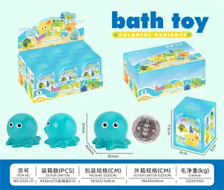 Игрушка для ванной Осьминог-светильник, ПВХ