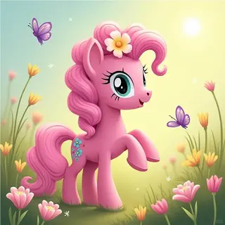 Pony Polly AKF Cartoon Series Diamond Stickers DIY Handmade with Photo Frame 5D Diamond Drawing 30x30