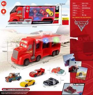 Metal Toy Cars, Diecast, Red, Metal, Pull-Back, 38.5 cm