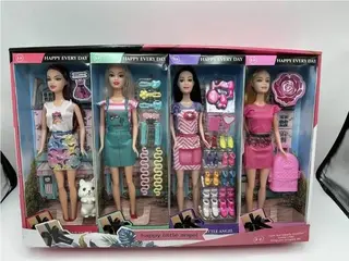 Куклы в стиле Barbie 11 дюймов, 4 вида, с аксессуарами (цена за 1 шт)