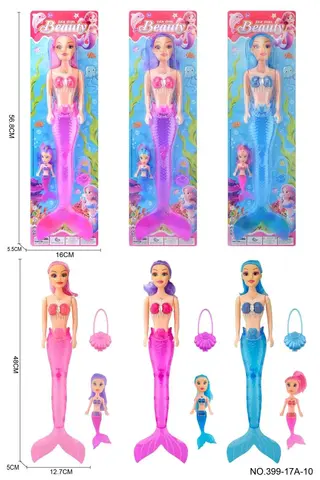 18-Inch Light-Up Mermaid with Little Mermaid and Bag