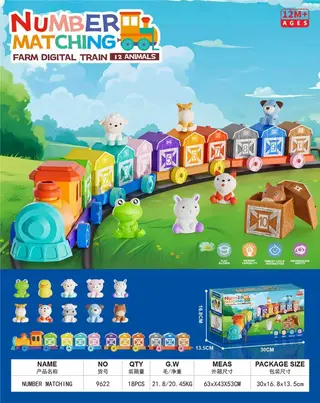 Train Set, Blue Box 63x43 cm