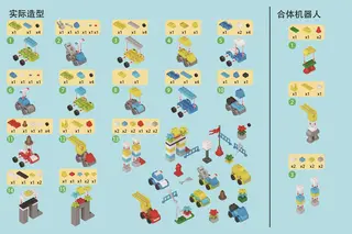 Wholesale Building Blocks, Plastic, Educational, 3-6, 18 pcs