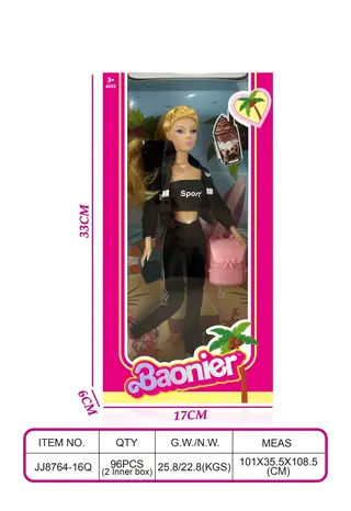 Кукла в стиле Barbie Спортс Тревел, 7 шарниров, 29 см