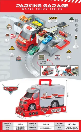 Die Cast Toy Cars, Story Theme Track Parking Lot, White