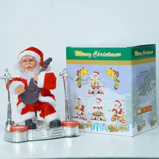 Музыкальный Санта Клаус с гитарой, фигурка