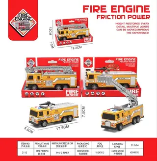 Wholesale Toy Truck, Fire Red Box 62x40 cm