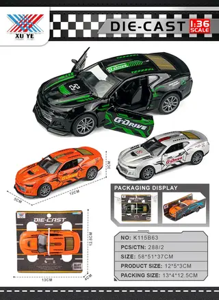 Металлическая машинка Бамблби GT 1:36, инерционная