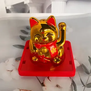 Солнечный котик-оберег в машину, 5 см, золотой
