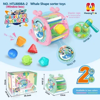 Развивающая игрушка-кит с 2 панелями