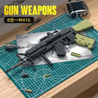 Конструктор-пистолет 6в1 M416-A, серия "Пустынный Орел"