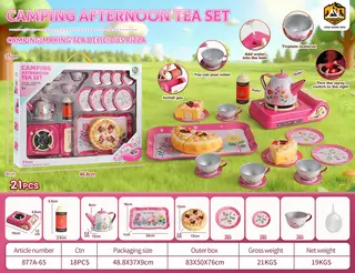 Игровой набор посуды с плитой, свет, звук, 21 предмет
