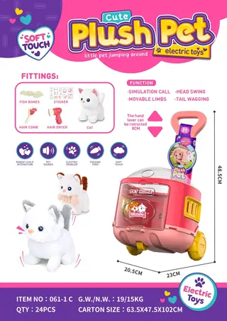 Wholesale Plush Backpack, Pink Box 63.5x47.5 cm