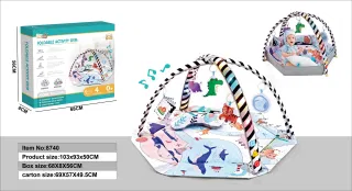 Игровой коврик-манеж для малышей с музыкой и светом