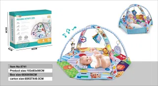Игровой коврик-манеж для малышей с музыкой и светом