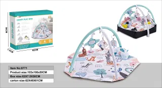 Детский игровой коврик-манеж с шариками