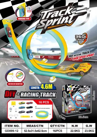 Race Car Track, 16 pcs