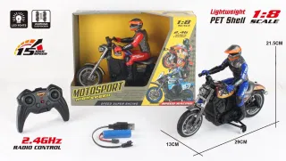 RC Motorcycle, 29 cm, 1:8, 12 pcs