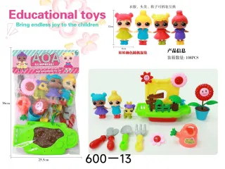 Игровой набор: столик для садоводства + кукла-сюрприз