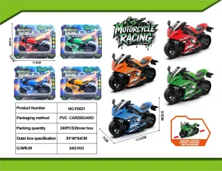 Toy Motorcycle, Green Box 83x40 cm, Inertia